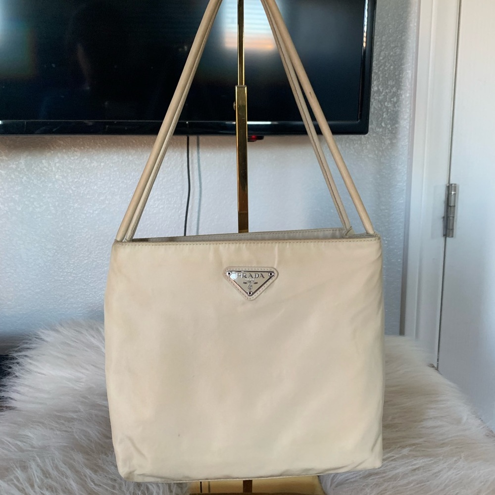 Prada Tan Tessuto City Nylon Tote Bag